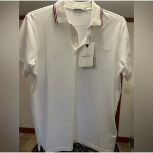Men's MONCLER cotton PIQUE polo shirt size small NWT